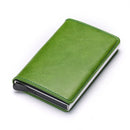 Custom Name Business Bank Credit Card Holder Men Wallet Coin Leather Wallet RFID Aluminium Box CardHolder with Money Clips Purse