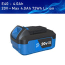 PROSTORMER 2000mAh/4000mAh work on 20V Lithium-Ion series Cordless Dirll/Brushless Wrench/Screwdriver/Circular Saw/Jig Saw