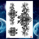 Girls Bracelet Chains Rose Tattoo Stickers Butterfly Body Arm Totem Tattoos Temporary Women Wrist Sexy Black Fake Tatoos