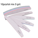 3/5/10Pcs Professional Nail File Sandpaper Strong Thick Nail Files Buffer For Manicure Sanding Half Moon Lime Nail Tools 100/180