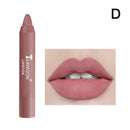 12 Colors Velvet Matte Lipsticks Pencil Waterproof Sexy Lip Lasting Red Stick Cup Tint Non-Stick Lip Long Lasting Moisturizing