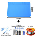 Soldering Mat ESD Antistatic Heat Resistant Insulation Work Mat Soldering Station Kit Silicone Repair Pad Maintenance Platform