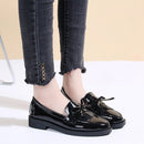 Spring Flats Women Shoes Bowtie Loafers Patent Leather Women&