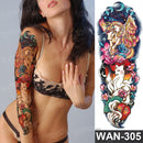 sexy fake tattoo for woman waterproof temporary tattoos large leg thigh body tattoo stickers peony lotus flowers fish dragon