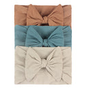 3/4/5/6Pcs/set Cute Bowknot Baby Headband Turban Solid Color Newborn Baby Girls Elastic Hair Bands Soft Nylon Hair Accessories