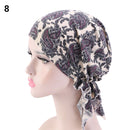 2022 NEW Women Muslim Cancer Head Scarf Fashion Hijab Chemo Pirate Cap Turban Head Cover Hair Loss Scarf Wrap Pre-tied Bandana