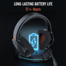 NUBWO G06 2.4G Wireless Gaming Headset 3.5mm Wired Sport Earphone Over Ear Headset Noise Reduction with Mic for PS5 PS4 Laptop