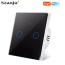 Wifi EU Wall Touch Switch Smart Light Switch 1/2/3 Gang No Neutral Wire Required Tuya Smart Life Home Support Alexa Google Home