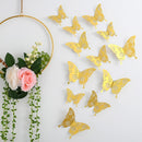 12pcs Suncatcher Sticker 3D Effect Crystal Butterflies Wall Sticker Beautiful Butterfly for Kids Room Wall Decal Home Decoration