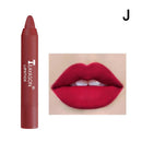 12 Colors Velvet Matte Lipsticks Pencil Waterproof Sexy Lip Lasting Red Stick Cup Tint Non-Stick Lip Long Lasting Moisturizing