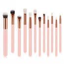 GUJHUI 12Pcs Professional Eyes Makeup Brushes Set Wood Handle Eyeshadow Eyebrow Eyeliner Blending Powder Smudge Brush