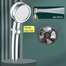 Rainfall Turbo Fan Shower Head 360 Rotating High Pressure Water Saving Handheld Shower Turbocharged Spray Nozzle Bath Accessory