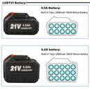 21V 13MM Brushless Electric Drill 115N/M 4000mah Battery Cordless Screwdriver With Impact Function Can Drill Ice Power Tools