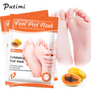 PUTIMI 6packs Exfoliating Foot Mask Feet Peeling Mask Spa Socks Smooth Dead Skin Remover Moisturizing Whitening Foot Mask