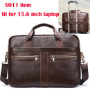 WESTAL Men's Bag Genuine Leather Men Briefcase for Laptop 14 Messenger Men's Leather Bag Business Portfolio for Document A4 7022