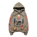 Graffiti Letter Foam Plus Velvet Sweatshirts Men and Women Harajuku Oversized Fleece Hoodie Hip Hop Stranger Things Hooded Hoody