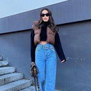 Puffy Vest Women Zip Up Stand Collar Sleeveless Lightweight Padded Cropped Puffer Quilted Vest Winter Warm Coat Jacket 2022 New