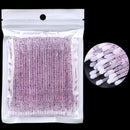 Crystal Disposable Eyelash Brushes Swab Microbrushes Eyelash Extension Tools Individual Eyelashes Removing Tools Applicators