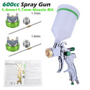WENXING Professional HVLP Spay Gun 1.4/1.7/2.0mm Nozzle Gravity Airbrush For Car Painting