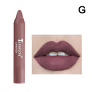 12 Colors Velvet Matte Lipsticks Pencil Waterproof Sexy Lip Lasting Red Stick Cup Tint Non-Stick Lip Long Lasting Moisturizing