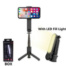 FANGTUOSI Wireless Bluetooth Handheld Gimbal Stabilizer Mobile Phone Selfie Stick tripod with fill light shutter for IOS Android