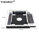 TISHRIC 9.5 12.7mm HDD Caddy Aluminum Universa SATA 3.0 2.5" SSD CD DVD to HDD Case Optibay Enclosure CD-ROM ODD