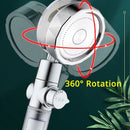 Strong Pressurization Spray Nozzle Water Saving Rainfall 360 Degrees Rotating With Small Fan Washable Hand-held Shower Head