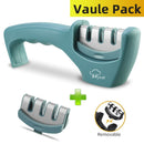 Knife Sharpener 4 in 1 Diamond Coated&Fine Rod Knife Shears and Scissors Sharpening stone System Stainless Steel Blades