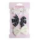 3Pcs/set Baby Headband Floral Solid Color Dot Printed Pink Bows Newborn Baby Girl Headband Hair Accessories Girls Turban