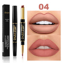 2 IN 1 Lip Liner Waterproof Matte Lipstick Pencil Contour Tint Sexy Red Matte Long Lasting Moisturizer Lipliner Cosmetics TSLM1