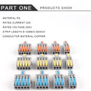 1 Input 2/3/4/5 Output Splitter Quick Spring Splicing Wire Connector Electric Cable Terminal Block Push In With Operation Lever