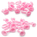 Wholesale 50/100Pcs Disposable Eyelash Glue Fan Cup Rings Holder Container Tattoo Pigment Eyelash Extension Tools Lash Supplies