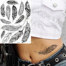 Sexy Black Henna Temporary Tattoos For Women Girls Body Art Decoration Fake Jewelry Chains Waterproof Mandala Flower Tatoos Kit