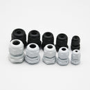 Waterproof Cable Gland 10pcs Cable entry IP68 PG7 for 3-6.5mm PG9 PG11 PG13.5 PG16 PG19/21/ White Black Nylon Plastic Connector