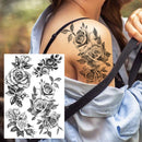 Realistic Sexy Peony Tattoos Temporary Women Adult Flower Arm Tattoos Sticker Waterproof Fake Floral Bloosom Body Leg Art Tatoos