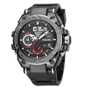 Quartz Watch For Men SMAEL Wristwatches Watcholorful Red Bracelet 50M Waterproof Alarm Clock Analog Digitals 8060 Sport Watches
