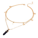 IPARAM Fashion Trend Crystals Necklace Bohemian Hexagon Opal Pendant Necklace Female Hexagon Crystal Necklace Gift 2021 NEW
