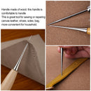 LMDZ Wooden Handle Awls DIY Leather Tent Sewing Awl Shoes Repair Tool Hand Stitcher Leather craft Awl Punch Hole Leather Tools