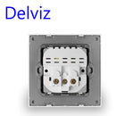 Delviz Wall USB Power Socket, Many New style Panel, Bedroom socket,AC 110V-250V 16A Wall Embedded, Double usb EU Standard Outlet