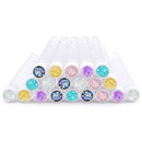 20pc Reusable Eyebrow Brush Tube Leopard Serpentine Diamond Flask Mascara Wand Dust-proof Eyelash Extension Supplies Makeup Tool