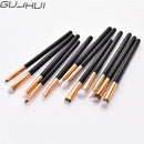 GUJHUI 12Pcs Professional Eyes Makeup Brushes Set Wood Handle Eyeshadow Eyebrow Eyeliner Blending Powder Smudge Brush