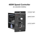 1Pc 400W AC Motor Speed Controller Speed Pinpoint Regulator Forward And Backward AC 220V 50Hz 60Hz Mini Motor Speed Control Unit
