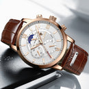 LIGE Men Watches 2022 New Fashion Leather Waterproof Luminous Top Brand Luxury Mens Quartz Wristwatch Men Relogio Masculino+box
