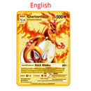 10000HP Arceus Vmax DIY Golden Pokemon Cards in English Iron Metal Pokmo Letters Kids Gift Game Collection Cards