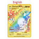 10000HP Arceus Vmax DIY Golden Pokemon Cards in English Iron Metal Pokmo Letters Kids Gift Game Collection Cards