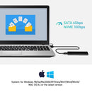 Dual Protocol M2 NVMe/SATA SSD Case 10Gbps HDD Box M.2 NVME NGFF SSD to USB 3.1 Enclosure Type-C to Type-A for M.2 Hard Disk