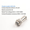 1 Set GX16 Nut TYPE Male & Female Electrical Connector 2/3/4/5/6/7/8/9/10 Pin Circular Aviation Socket Plug Wire Panel Connector