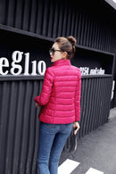Light Duck Down Puffer Coat Women 2022 Autumn Coats Warm Duck Down Female Casual Jacket Stand Collar Pocket Lady Slim Jacket 3XL