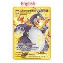 10000HP Arceus Vmax DIY Golden Pokemon Cards in English Iron Metal Pokmo Letters Kids Gift Game Collection Cards