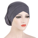 2022 Women Solid color Under Scarf Cap turban femme musulman Ready to wear hijab cap female headscarf bonnet muslim inner hijabs